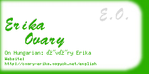 erika ovary business card